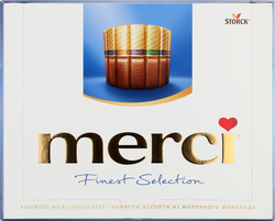 Изображение товара Конфеты MERCI Finest selection Ассорти из молочного шоколада, 250г