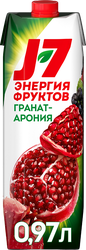 Нектар J7 Гранат, черноплодная рябина осветленный, 0.97л