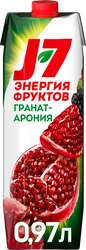 Нектар J7 Гранат, черноплодная рябина осветленный, 0.97л