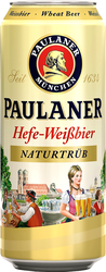Пиво светлое PAULANER Weissbier нефильтрованное пастеризованное 5,5%, 
0.5л
