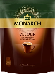 Кофе растворимый JACOBS Velour/Monarch Velour натуральный порошкообразный, 70г