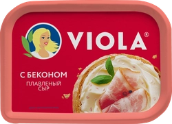 Сыр плавленый VIOLA с беконом 50%, без змж, 400г