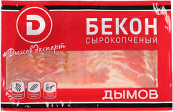 Изображение товара Бекон сырокопченый ДЫМОВ, нарезка, 200г