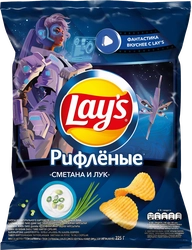 Чипсы картофельные LAY'S Сметана и лук, 225г