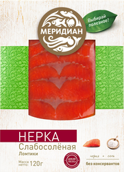 Изображение товара Нерка слабосоленая МЕРИДИАН ломтики, 120г