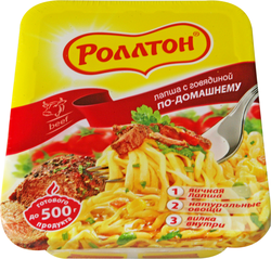 Лапша РОЛЛТОН с говядиной По-домашнему, 90г