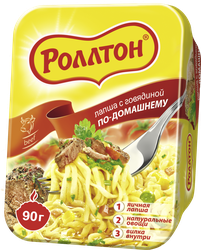 Лапша РОЛЛТОН с говядиной По-домашнему, 90г