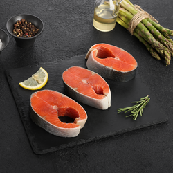 Нерка ЛЕНТА FRESH стейк (из замороженного сырья), весовая