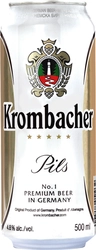 Пиво светлое KROMBACHER Pils фильтрованное пастеризованное 4,8%, 0.5л