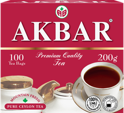 Изображение товара Чай черный AKBAR Красно-белая серия Цейлонский байховый, 100пак