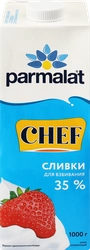 Сливки ультрапастеризованные PARMALAT Для взбивания 35%, без змж, 1000г