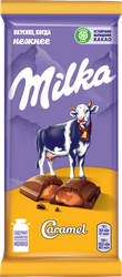 Шоколад молочный MILKA с карамельной начинкой, 90г