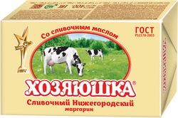 Маргарин ХОЗЯЮШКА Нижегородский Сливочный 60%, с змж, 400г