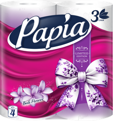 Изображение товара Бумага туалетная PAPIA Bali Flower 3-слоя, 4шт