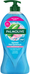 Гель для душа PALMOLIVE Арома настроение Твой массаж с массажными микрочастицами, с солью мертвого моря, алоэ вера и мятой, 750мл