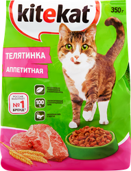 Корм сухой для кошек KITEKAT с аппетитной телятинкой, 350г