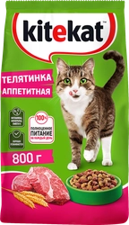 Корм сухой для кошек KITEKAT с аппетитной телятинкой, 800г