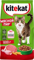Корм сухой для кошек KITEKAT Мясной пир, 800г