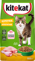 Корм сухой для кошек KITEKAT Аппетитная курочка, 800г