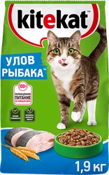 Корм сухой для кошек KITEKAT Улов рыбака, 1,9кг