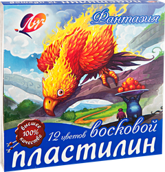 Пластилин восковой ЛУЧ Фантазия, 12 цветов Арт. 25С1523-08