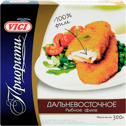 Изображение товара Рыбное филе VICI Дальневосточное, в панировке, 300г