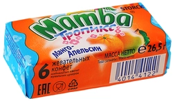 Конфеты жевательные MAMBA Тропикс, 26,5г