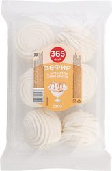 Изображение товара Зефир 365 ДНЕЙ с ароматом крем-брюле, 270г