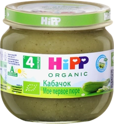 Пюре овощное HIPP Organic, Мое первое пюре Кабачок, с 4 месяцев, 80г