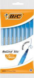 Набор шариковых ручек BIC Round Stic Classic, синий, 8шт