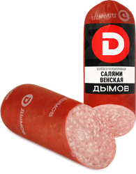 Колбаса полукопченая ДЫМОВ Салями Венская со срезом, 330г