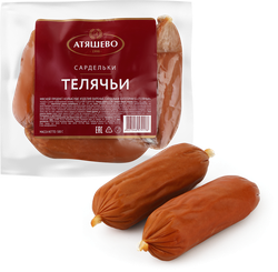 Изображение товара Сардельки АТЯШЕВО Телячьи, категория Б, 500г