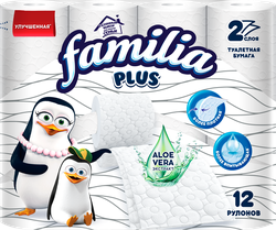 Изображение товара Бумага туалетная FAMILIA Plus 2-слоя, 12шт