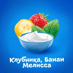 Творог для детей АГУША Засыпай-ка Клубника, банан, мелисса 3,8%, без змж, 100г