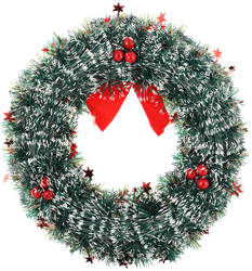 Изображение товара Венок HOMECLUB d=28см, с ягодами, из мишуры Арт. H028