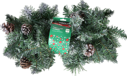 Изображение товара Гирлянда для ели HOMECLUB Заснеженная с шишками 240см