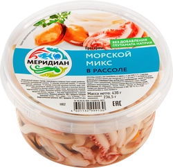 Морской микс МЕРИДИАН в рассоле, 430г