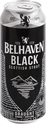 Пиво темное BELHAVEN Black scottish stout фильтрованное пастеризованное, 4,2%, ж/б, 0.44л