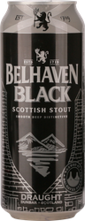 Пиво темное BELHAVEN Black scottish stout фильтрованное пастеризованное, 4,2%, ж/б, 0.44л
