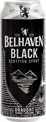 Пиво темное BELHAVEN Black scottish stout фильтрованное пастеризованное, 4,2%, ж/б, 0.44л