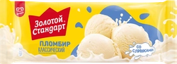 Мороженое ЗОЛОТОЙ СТАНДАРТ Пломбир, без змж, пакет, 990г