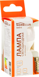 Лампа светодиодная HOMECLUB G45 5, E14, 5/7Вт 2700К Арт. LEDG4561427