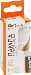 Лампа светодиодная HOMECLUB G45 5, E14, 5/7Вт 4100К Арт. LEDG4561441