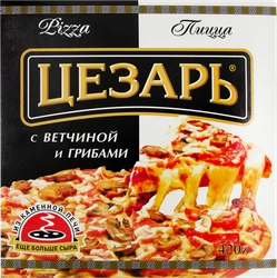 Пицца ЦЕЗАРЬ с ветчиной и грибами, 420г