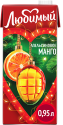 Изображение товара Напиток сокосодержащий ЛЮБИМЫЙ Апельсиновое манго с мякотью, 0.95л