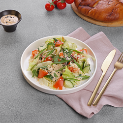 Салат Табуле с кускусом и кунжутным соусом