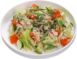 Салат Табуле с кускусом и кунжутным соусом