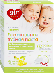 Зубная паста детская SPLAT Baby Яблоко-Банан, 0–3 лет, 40мл + Зубная щетка-напальчник
