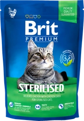 Корм сухой для взрослых кошек BRIT Premium Cat Sterilized с курицей, для 
кастрированных и стерилизованных, 800г