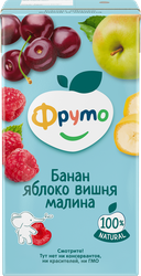 Изображение товара Нектар ФРУТОНЯНЯ Банан, яблоко, вишня и малина, с 3 лет, 500мл